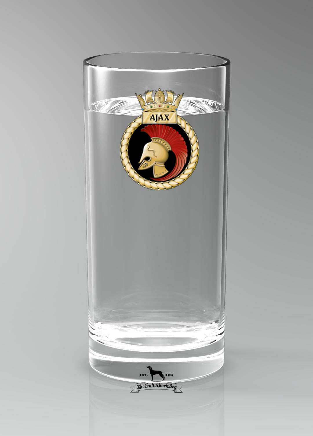 HMS Ajax - Straight Gin/Mixer/Water Glass