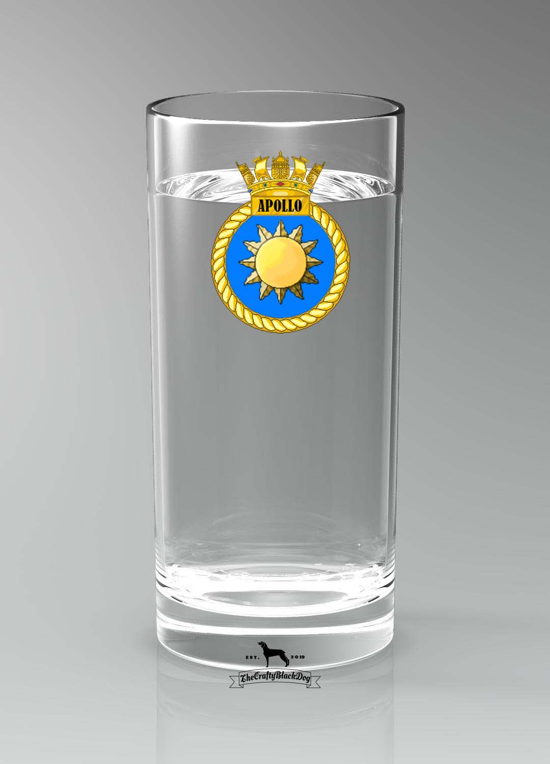 HMS Apollo - Straight Gin/Mixer/Water Glass