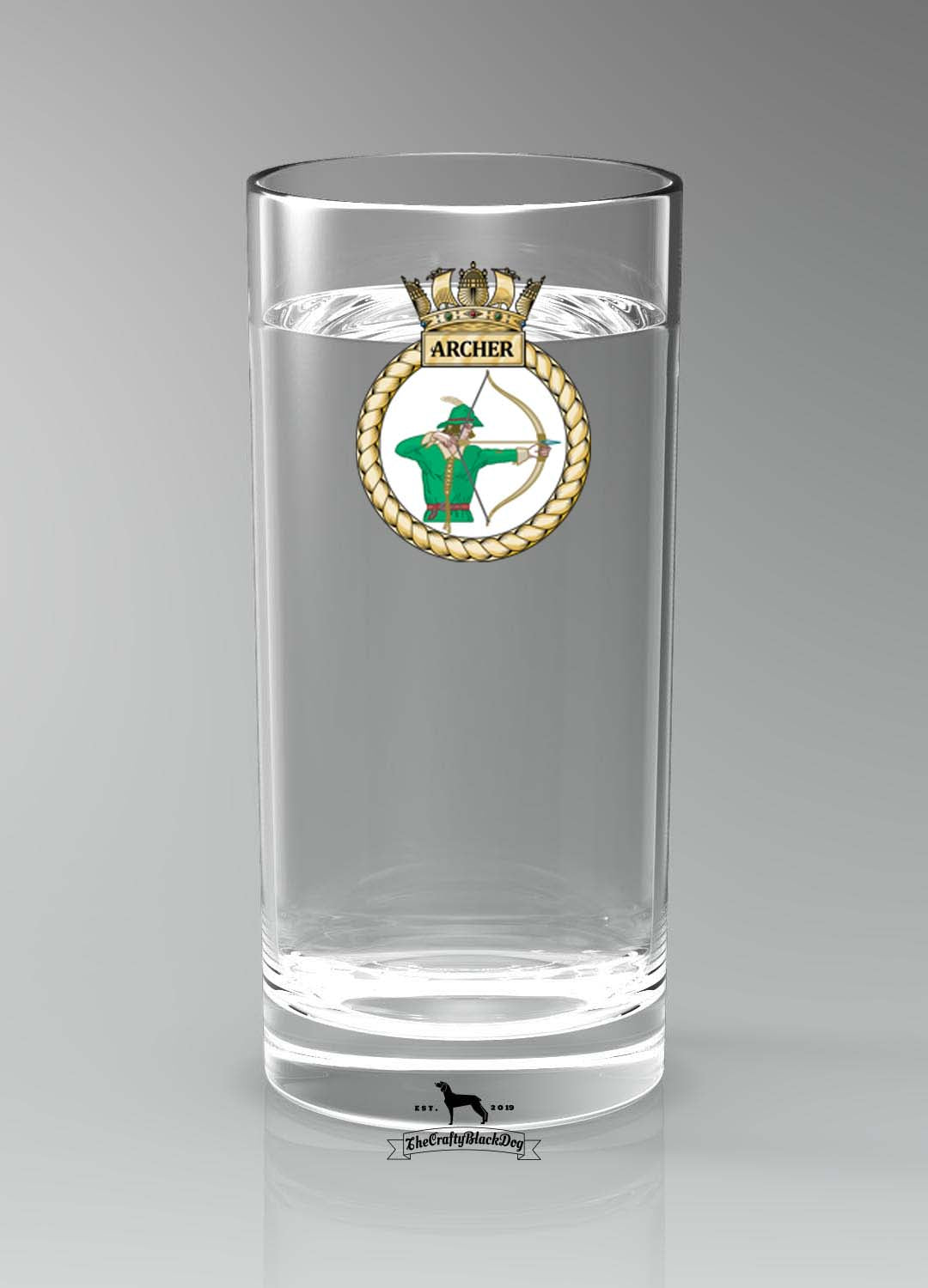 HMS Archer - Straight Gin/Mixer/Water Glass