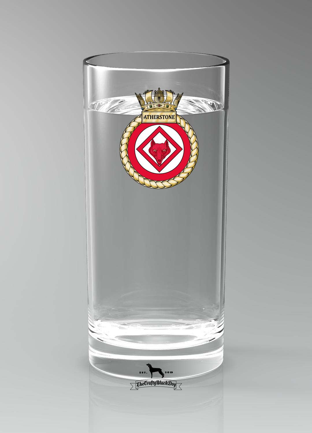 HMS Atherstone - Straight Gin/Mixer/Water Glass