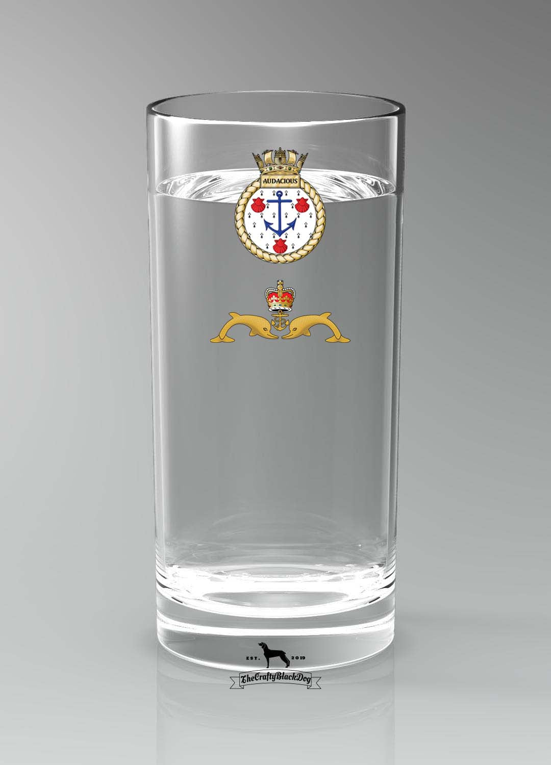 HMS Audacious - Straight Gin/Mixer/Water Glass