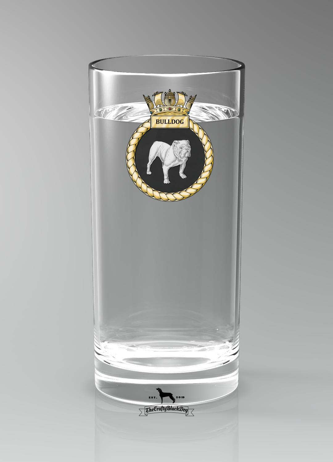 HMS Bulldog - Straight Gin/Mixer/Water Glass