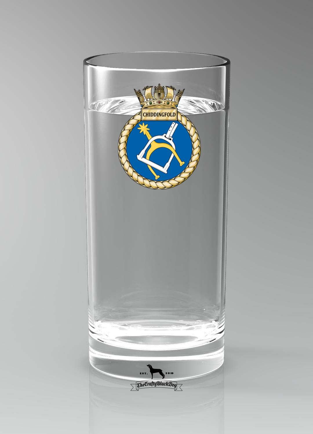 HMS Chiddingfold - Straight Gin/Mixer/Water Glass