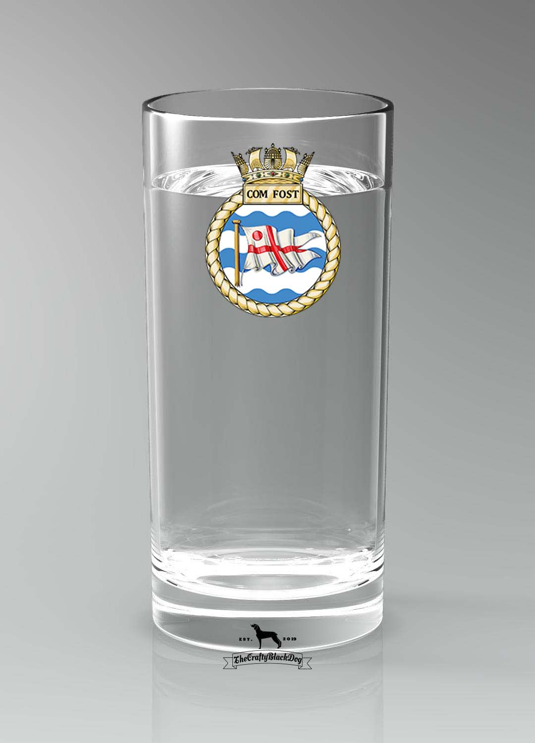 Commander Fleet Operational Sea Training - Com Fost - Straight Gin/Mixer/Water Glass