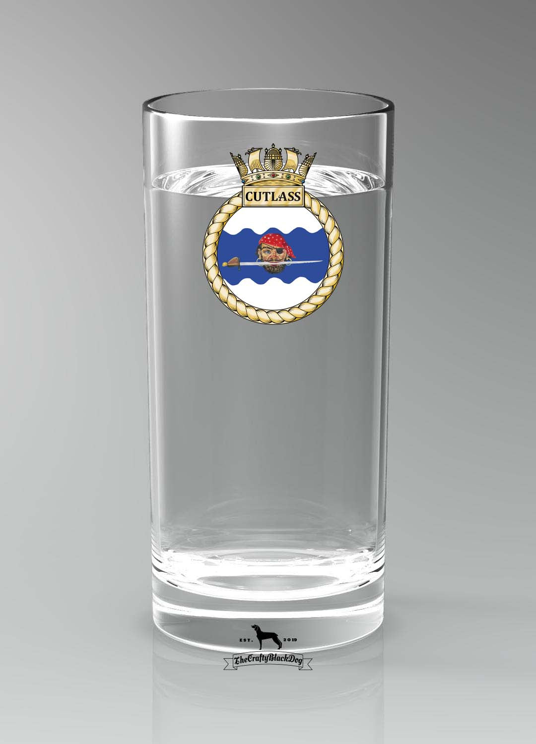 HMS Cutlass - Straight Gin/Mixer/Water Glass