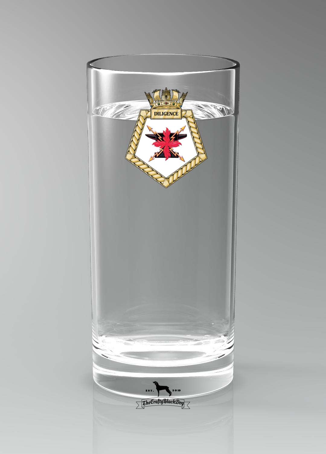 RFA Diligence - Straight Gin/Mixer/Water Glass