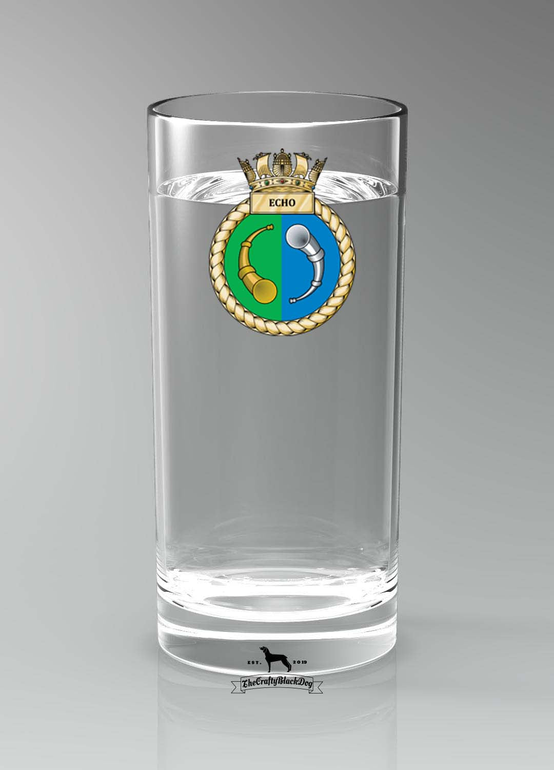 HMS Echo - Straight Gin/Mixer/Water Glass