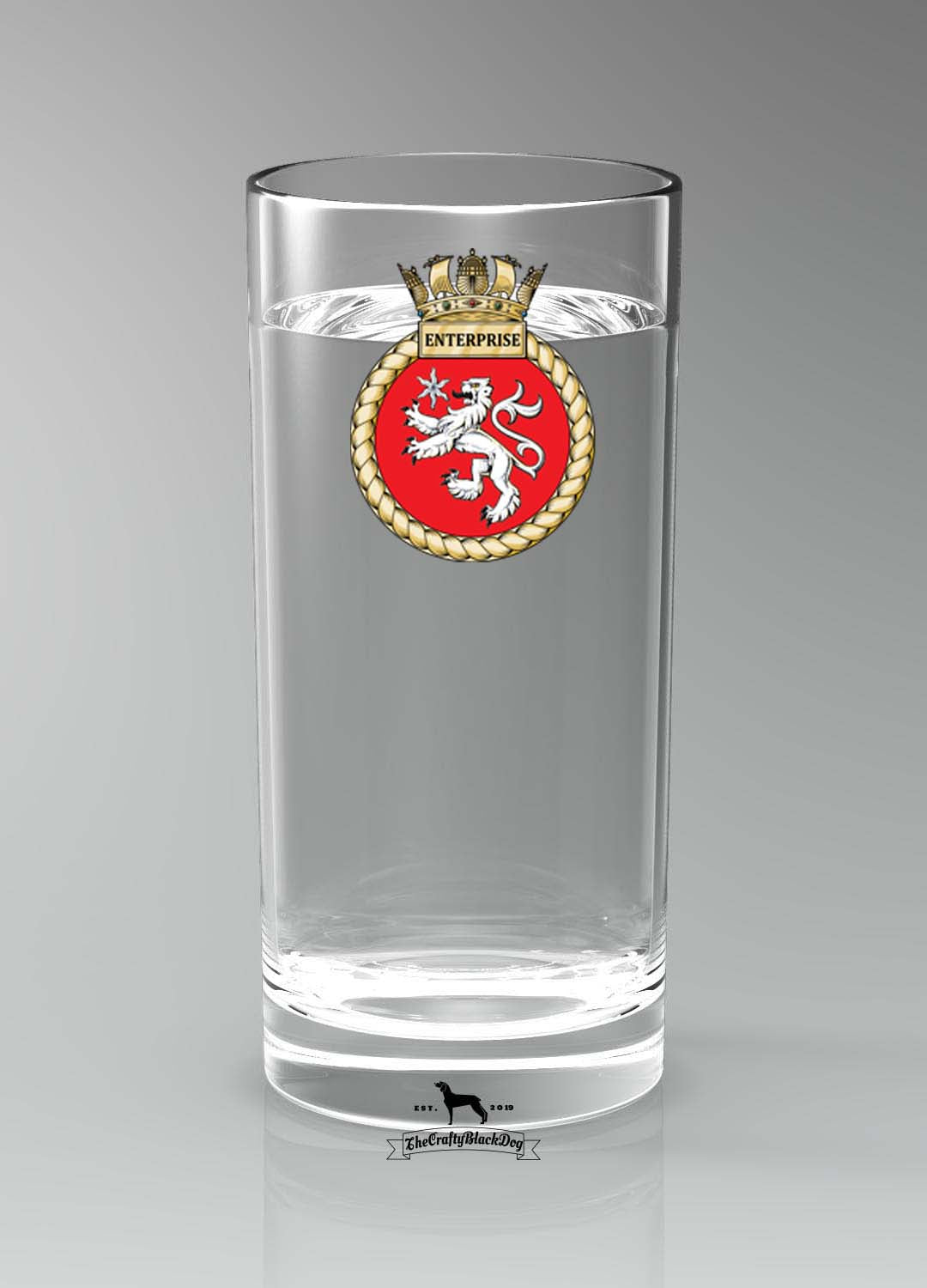 HMS Enterprise - Straight Gin/Mixer/Water Glass