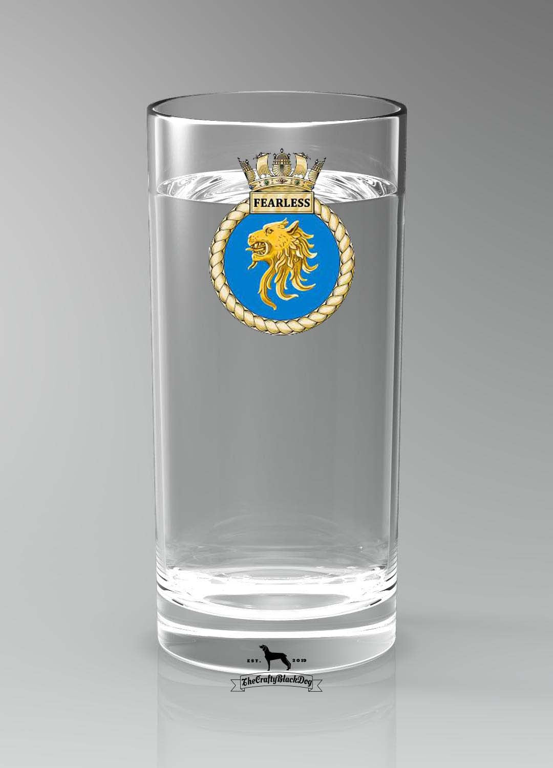 HMS Fearless - Straight Gin/Mixer/Water Glass