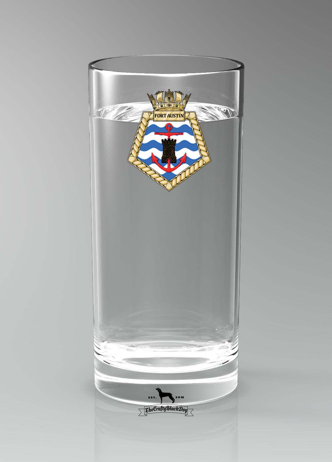 RFA Fort Austin - Straight Gin/Mixer/Water Glass