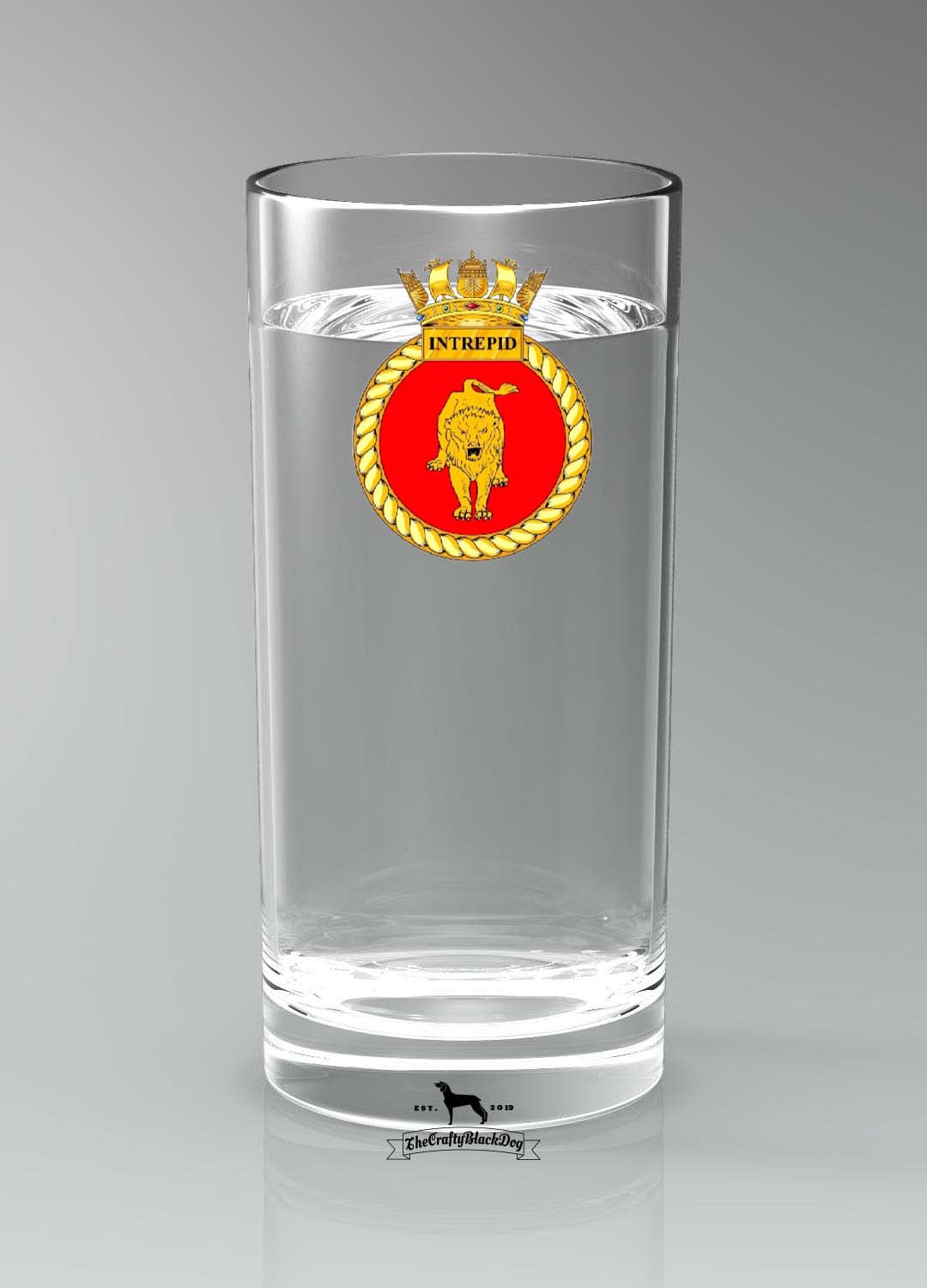 HMS Intrepid - Straight Gin/Mixer/Water Glass