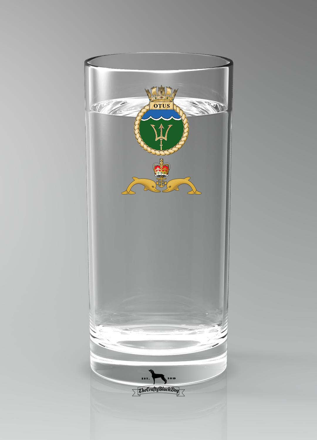 HMS Otus - Straight Gin/Mixer/Water Glass