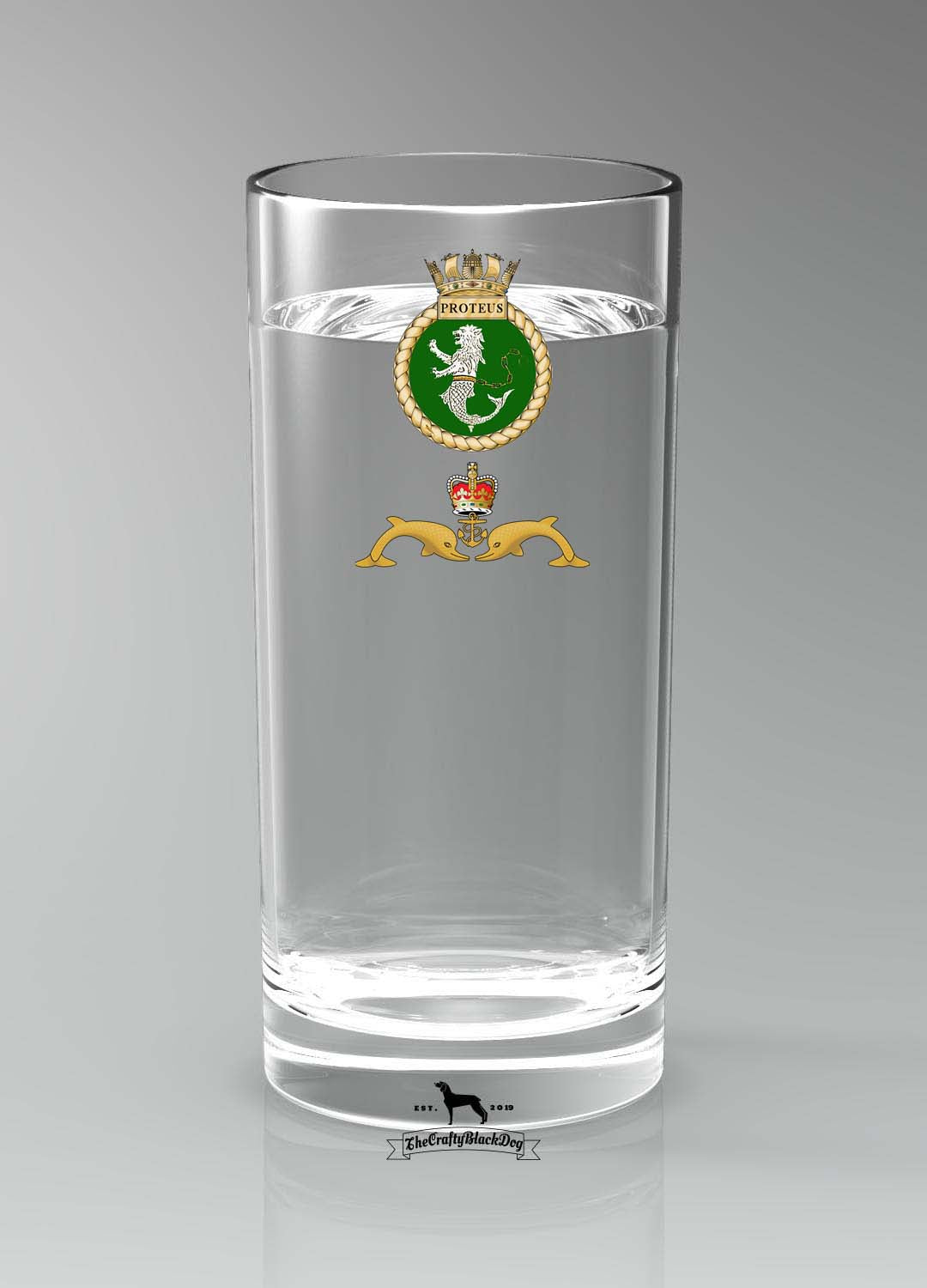 HMS Proteus - Straight Gin/Mixer/Water Glass