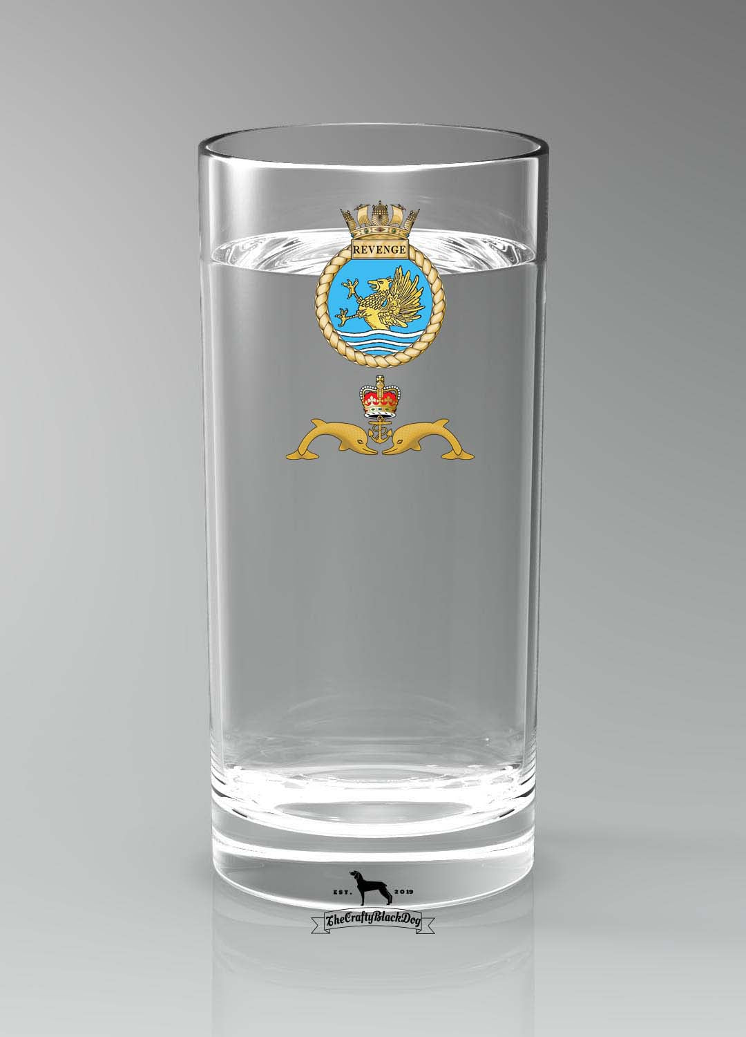 HMS Revenge - Straight Gin/Mixer/Water Glass