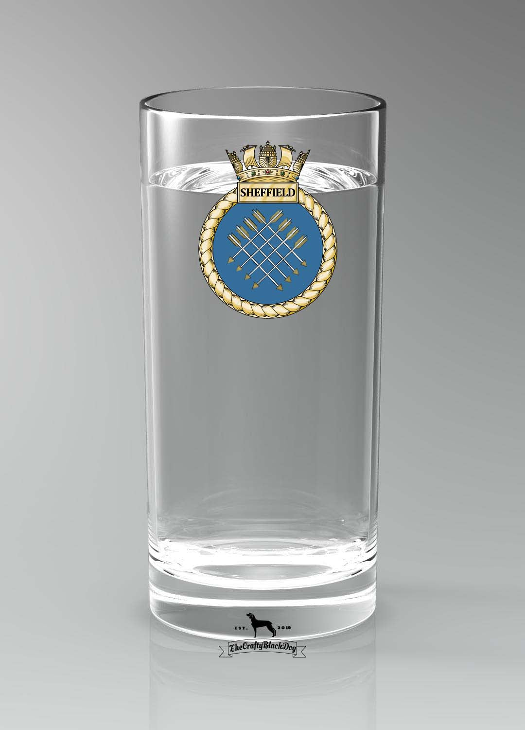 HMS Sheffield - Straight Gin/Mixer/Water Glass