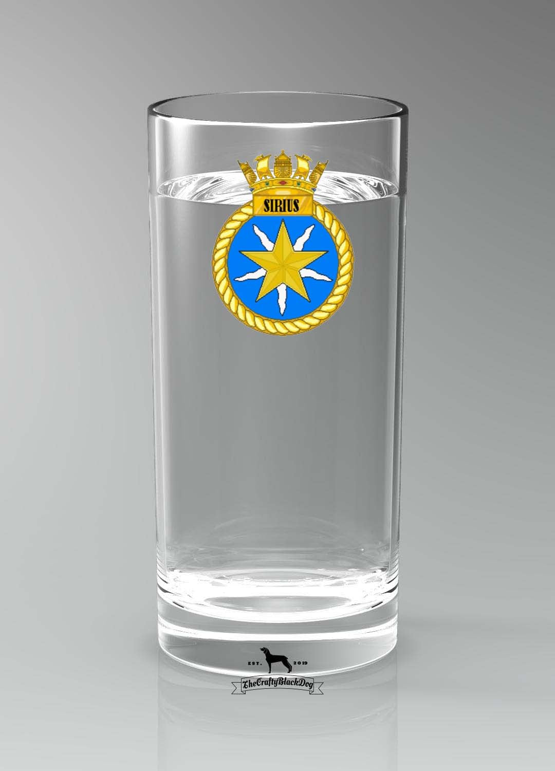 HMS Sirius - Straight Gin/Mixer/Water Glass