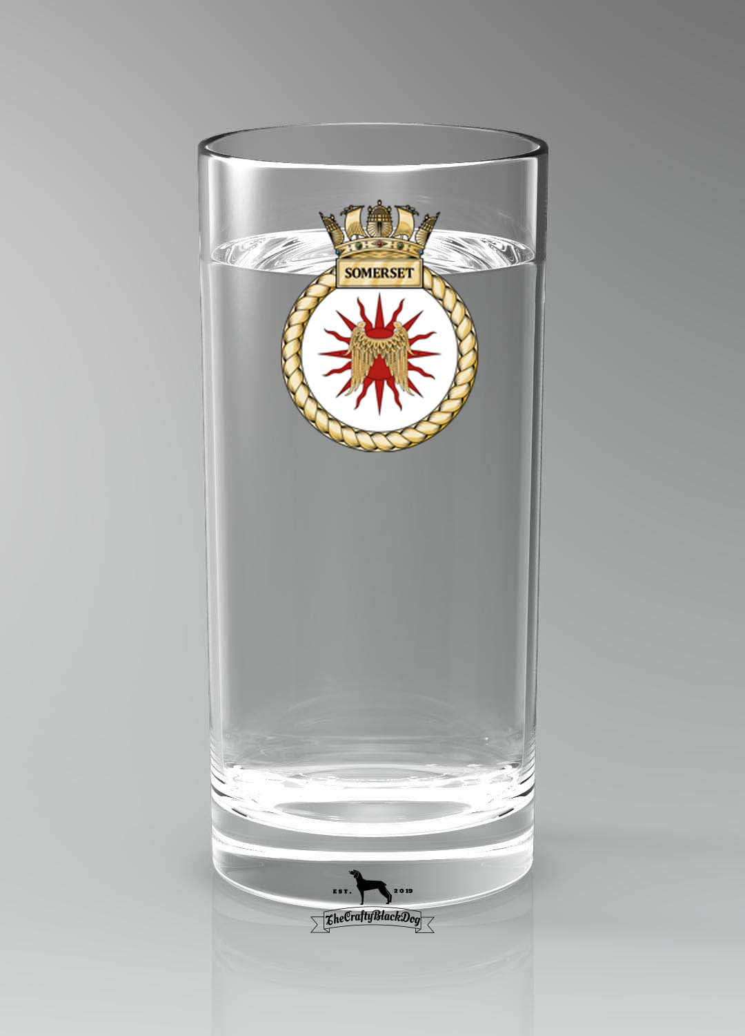 HMS Somerset - Straight Gin/Mixer/Water Glass