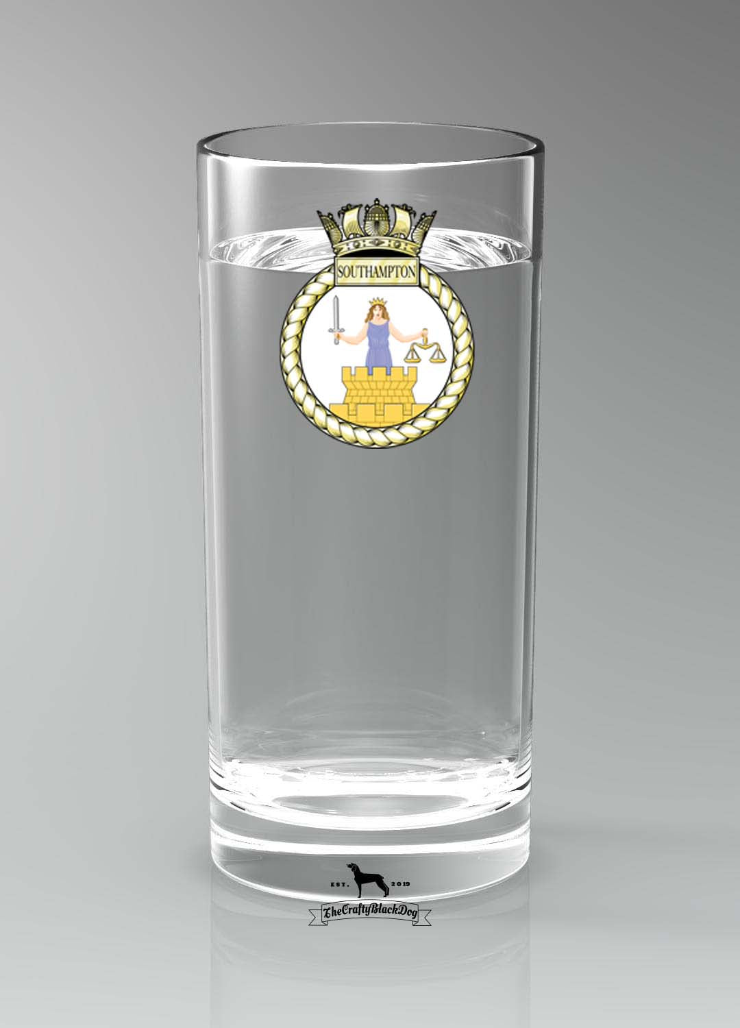 HMS Southampton - Straight Gin/Mixer/Water Glass