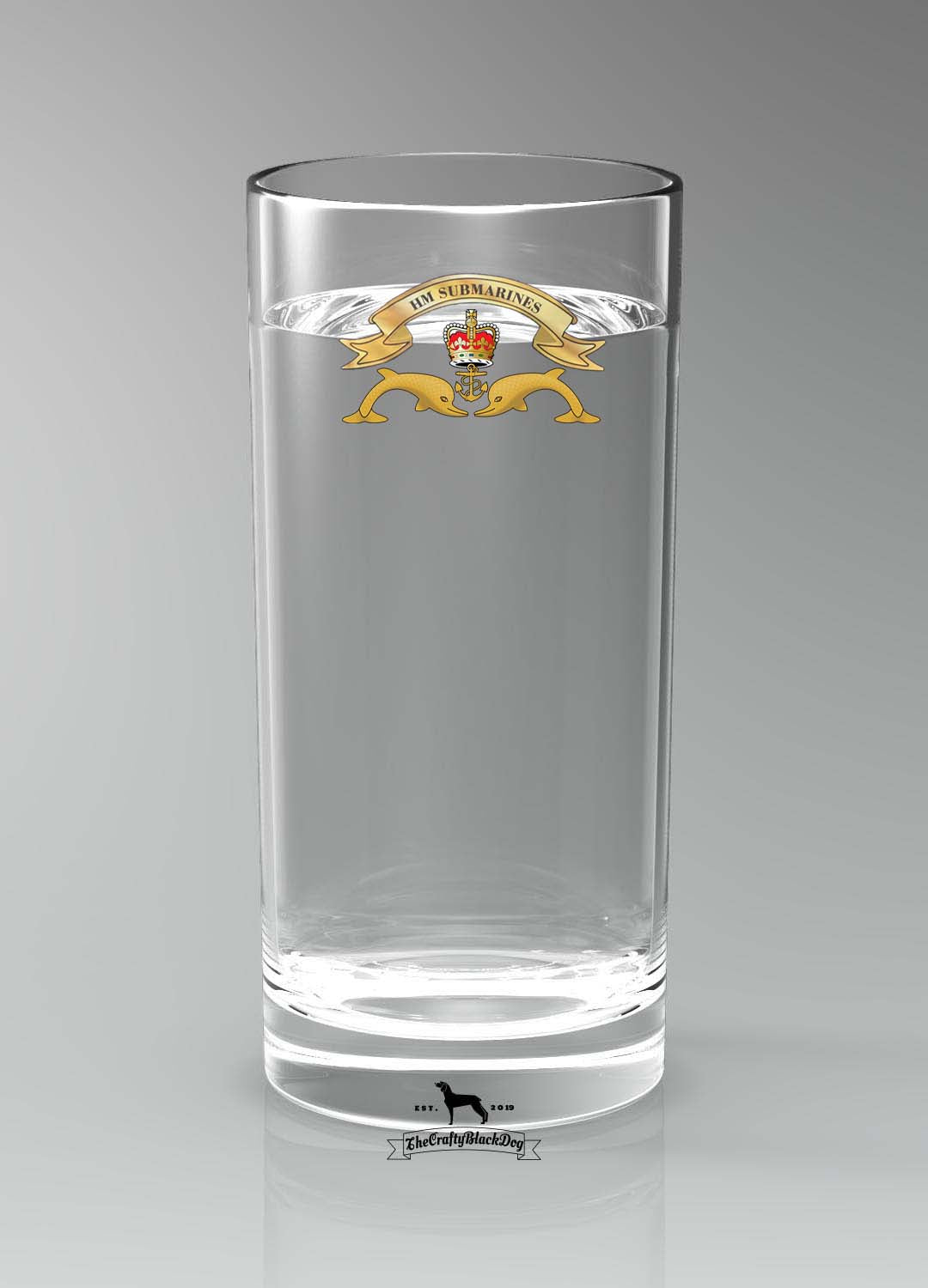 HM Submarines - Straight Gin/Mixer/Water Glass