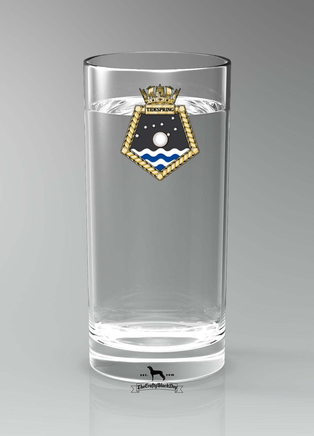 RFA Tidespring - Straight Gin/Mixer/Water Glass