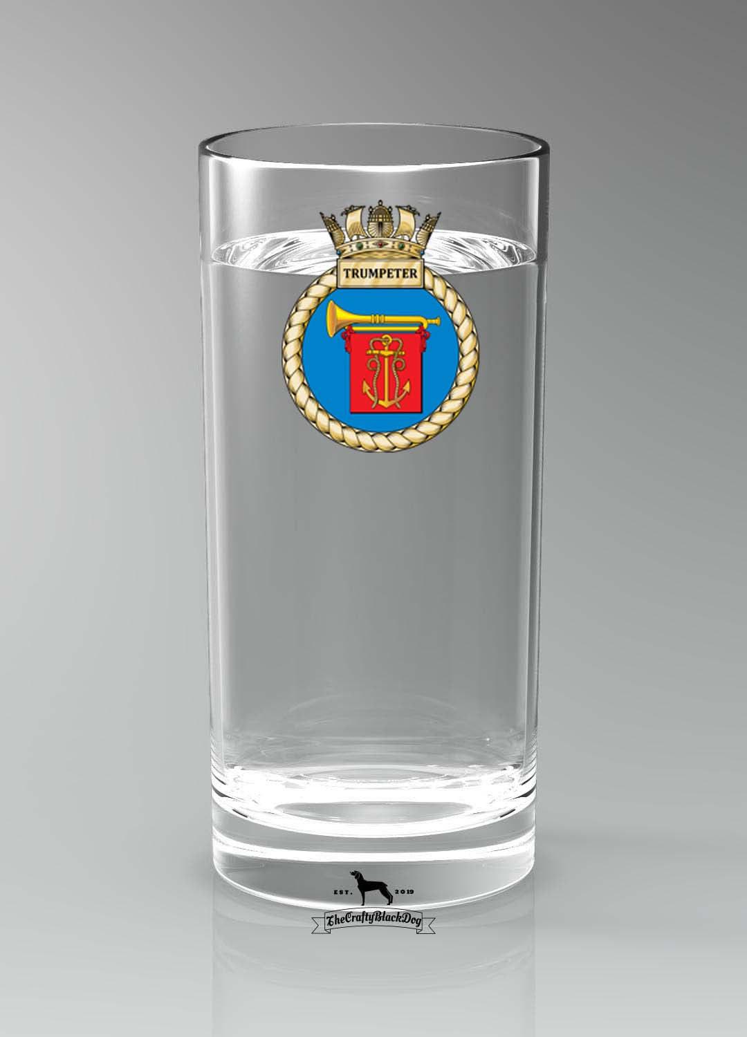 HMS Trumpeter - Straight Gin/Mixer/Water Glass