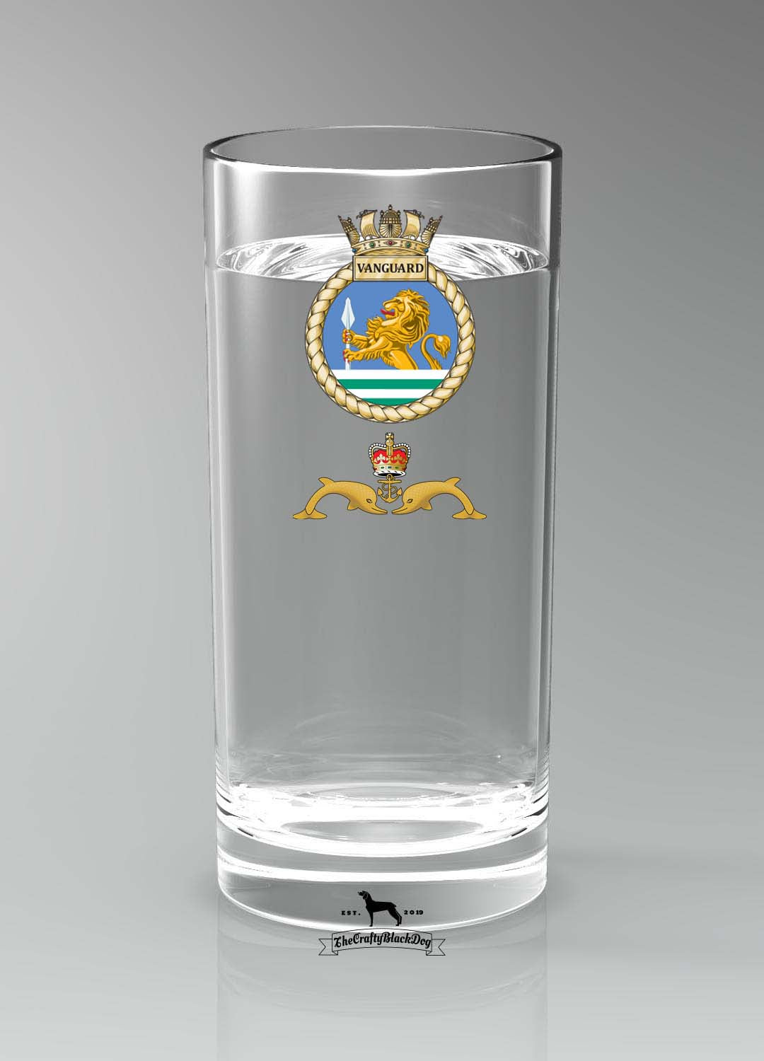 HMS Vanguard - Straight Gin/Mixer/Water Glass
