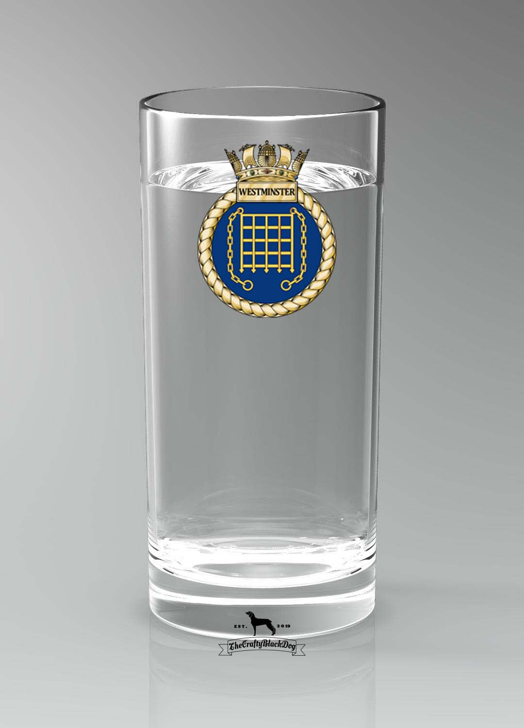 HMS Westminster - Straight Gin/Mixer/Water Glass