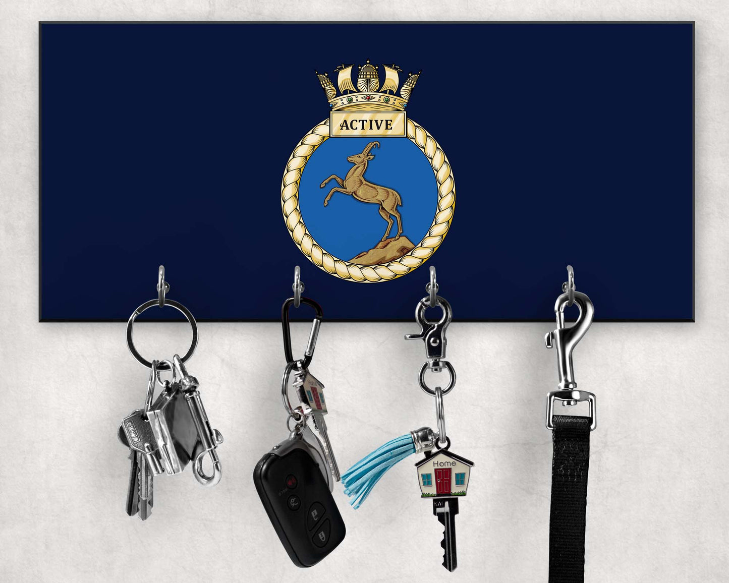 HMS Active - Wooden Key/Beret Hook