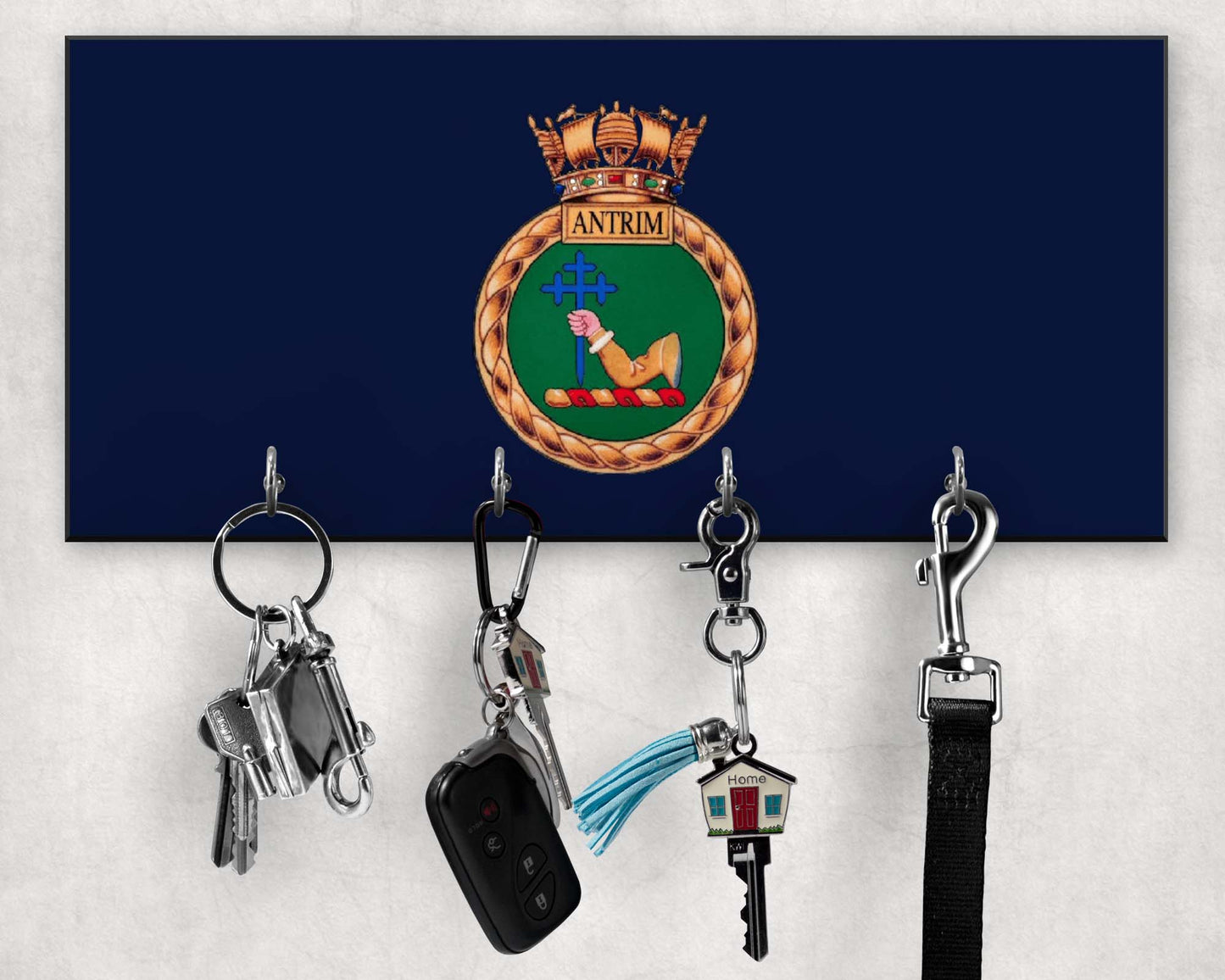 HMS Antrim - Wooden Key/Beret Hook