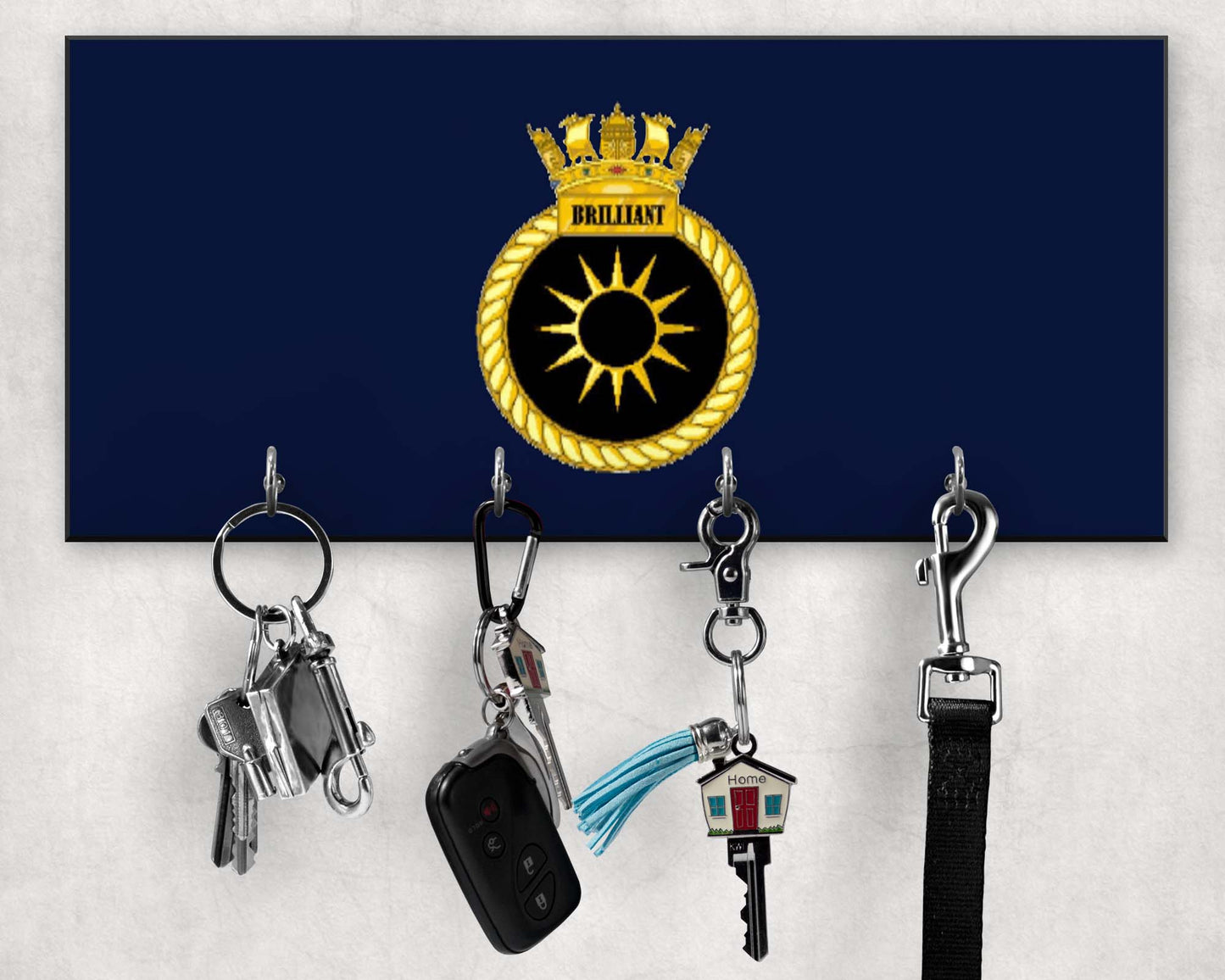 HMS Brilliant - Wooden Key/Beret Hook