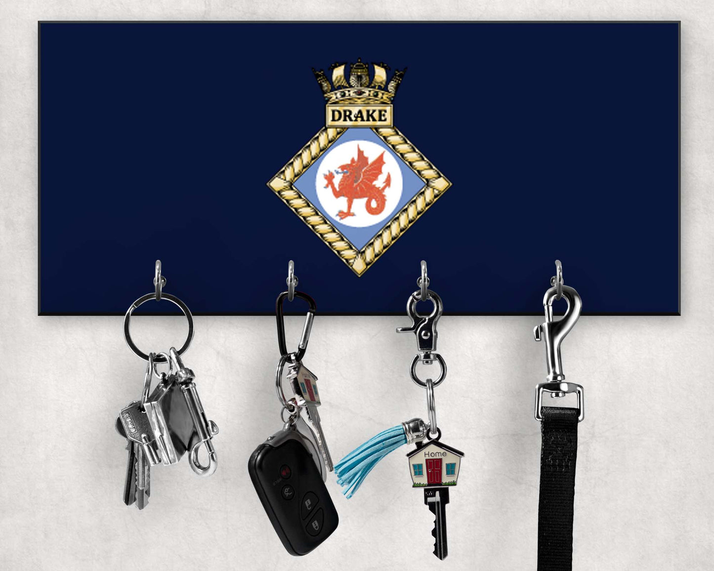 HMS Drake (HMNB Devonport) - Wooden Key/Beret Hook