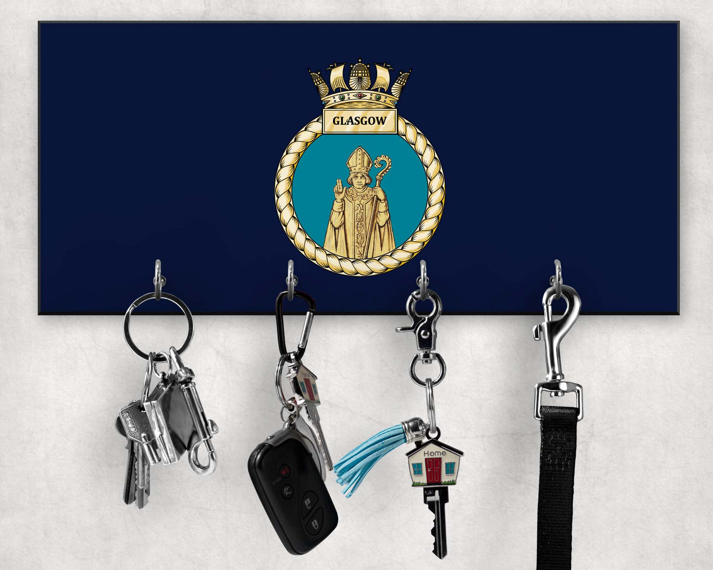 HMS Glasgow - Wooden Key/Beret Hook