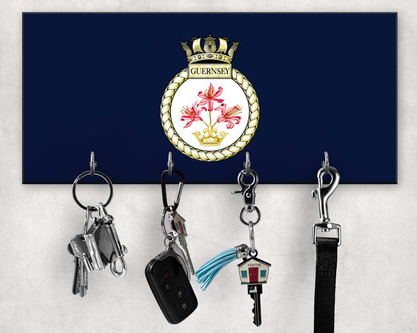 HMS Guernsey - Wooden Key/Beret Hook