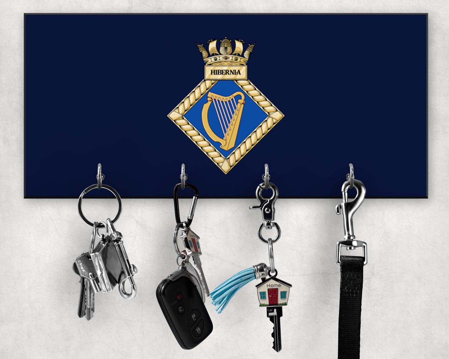 HMS Hibernia - Wooden Key/Beret Hook