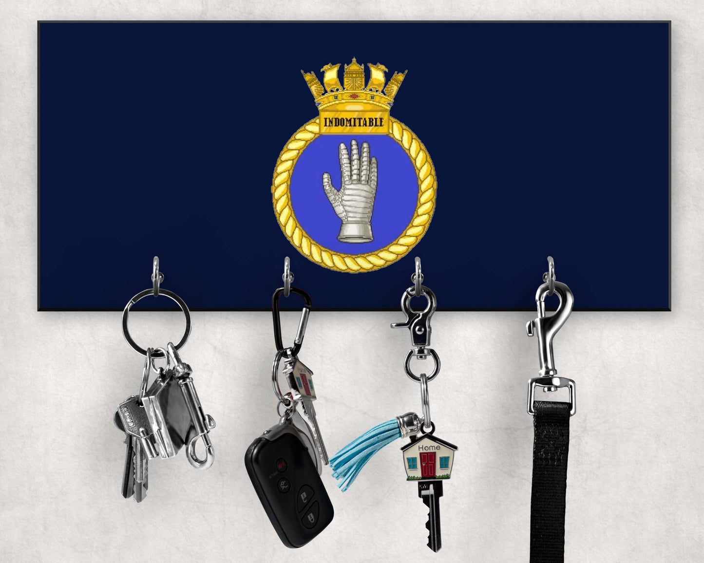 HMS Indomitable - Wooden Key/Beret Hook