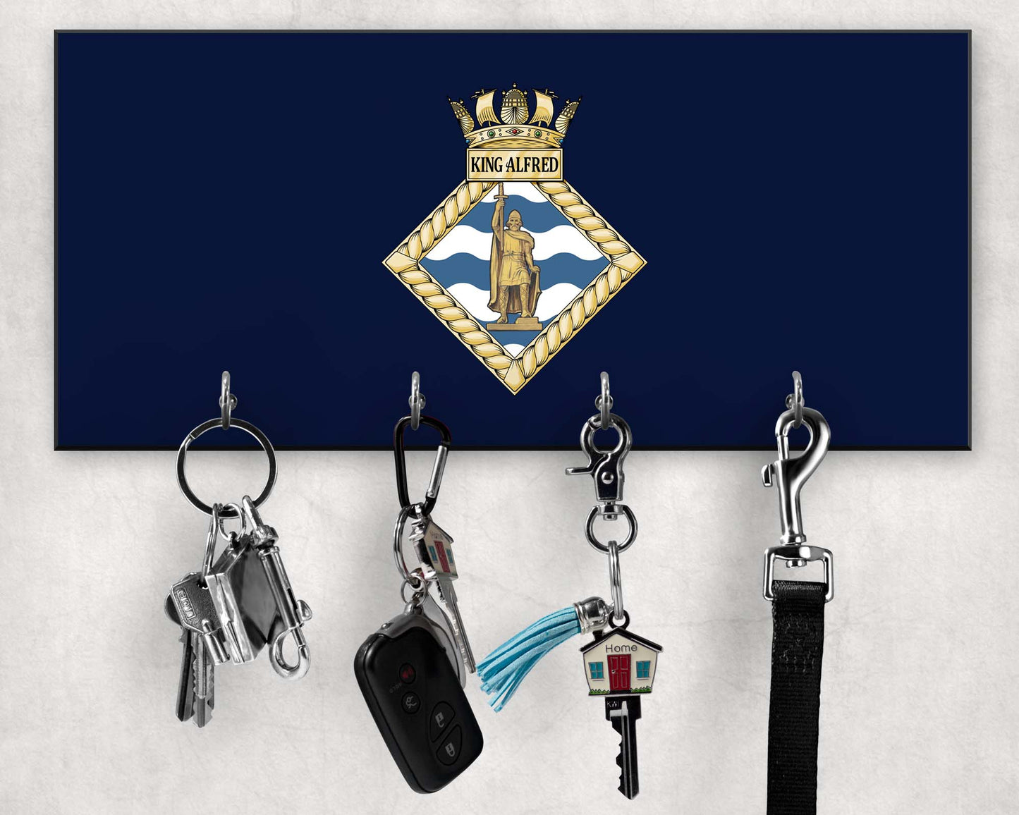 HMS King Alfred - Wooden Key/Beret Hook