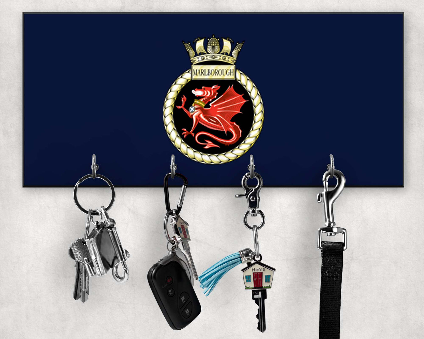 HMS Marlborough - Wooden Key/Beret Hook