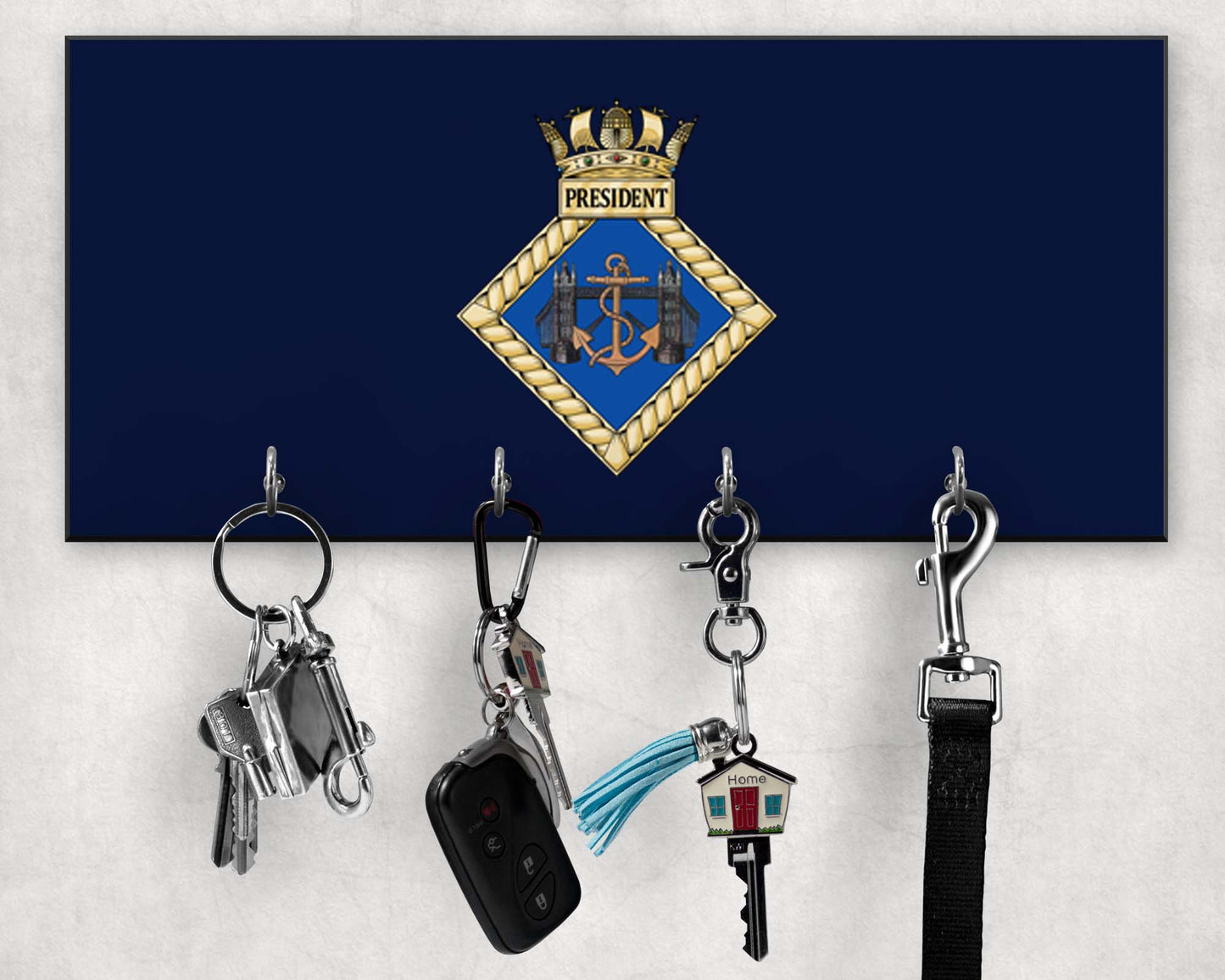 HMS President - Wooden Key/Beret Hook