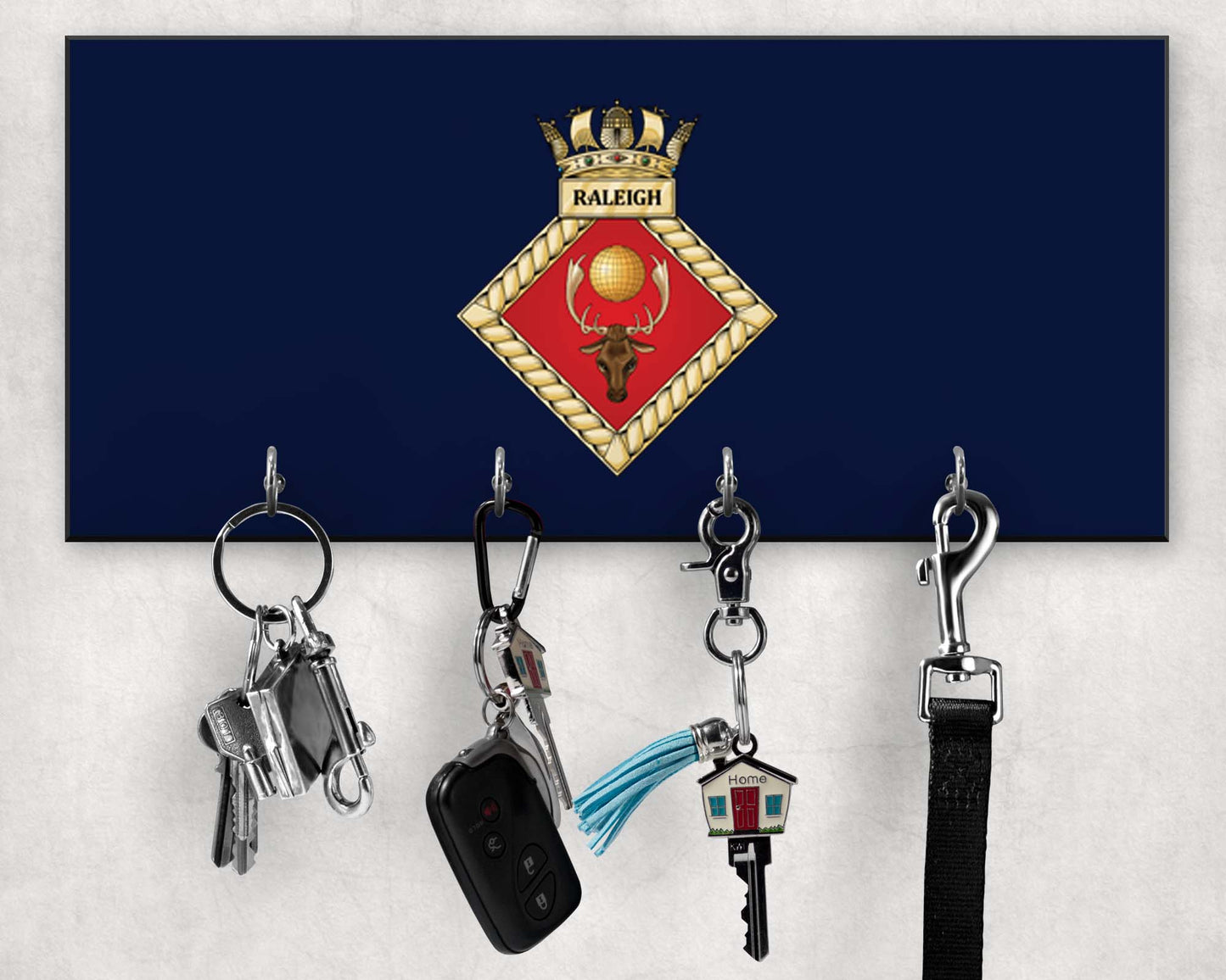 HMS Raleigh - Wooden Key/Beret Hook