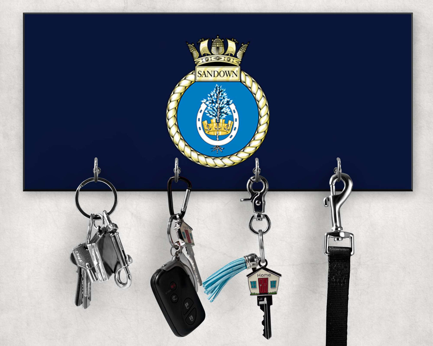 HMS Sandown - Wooden Key/Beret Hook