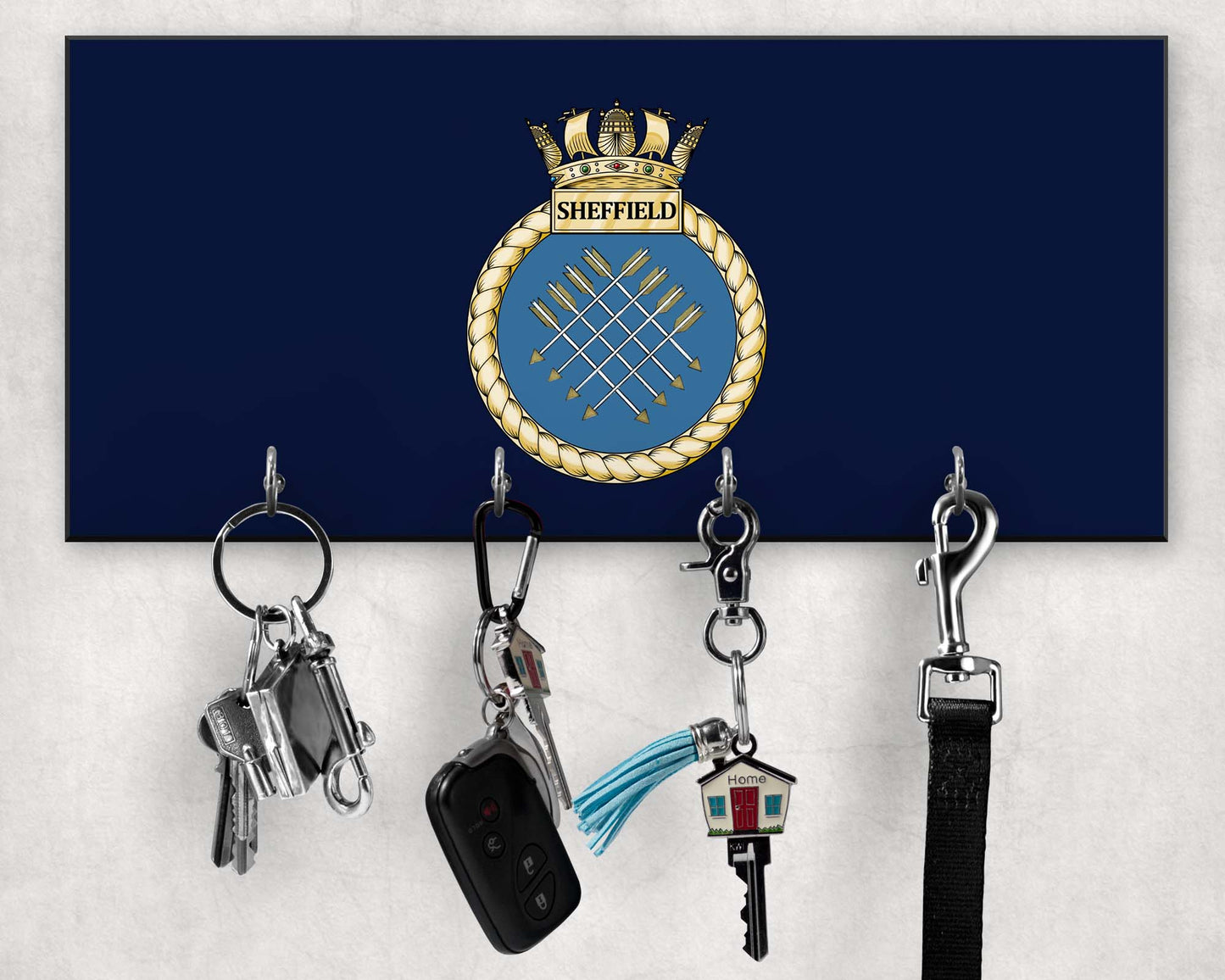 HMS Sheffield - Wooden Key/Beret Hook