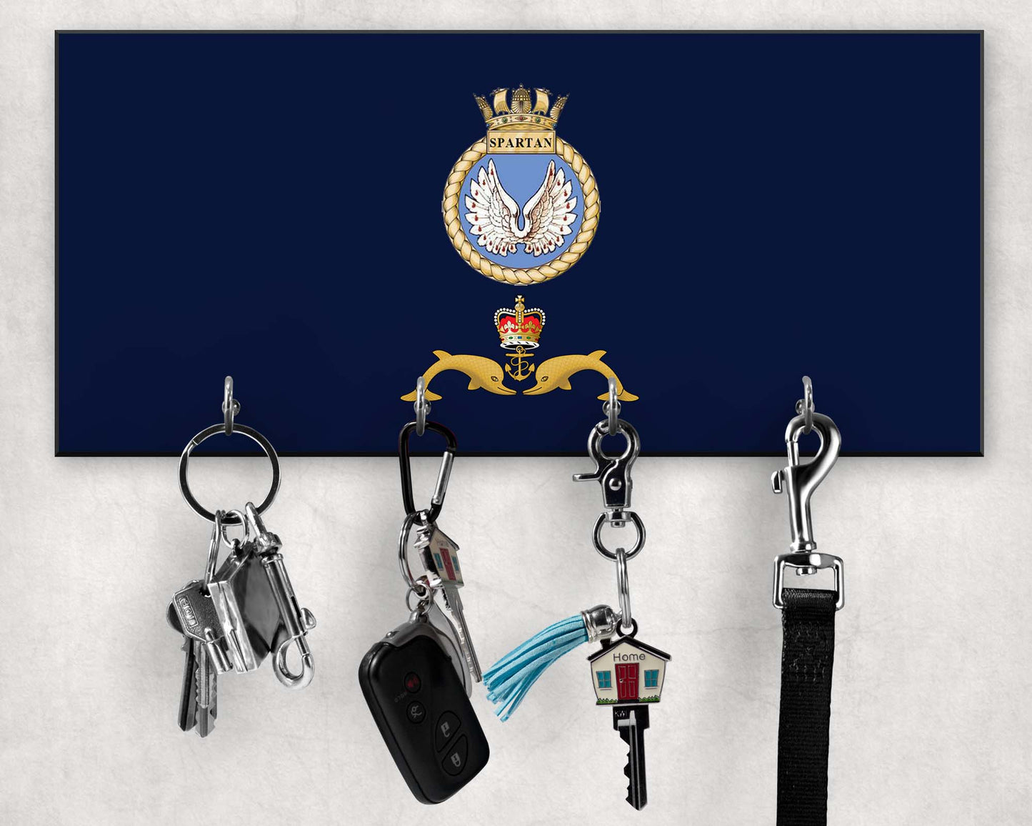 HMS Spartan - Wooden Key/Beret Hook