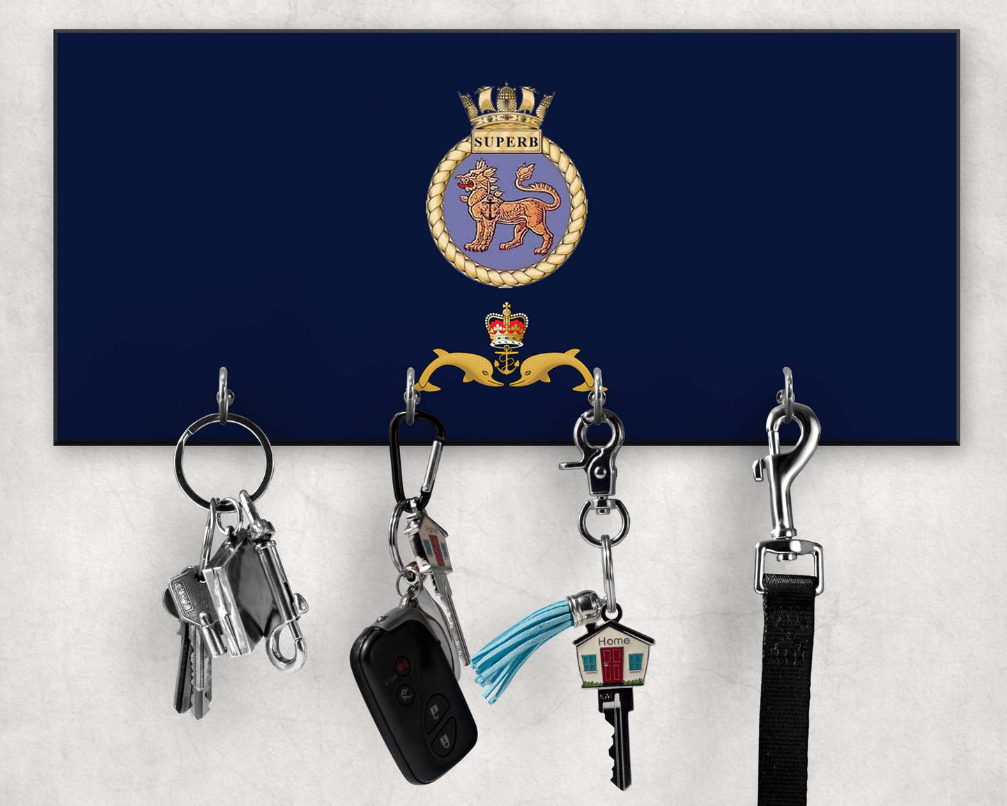 HMS Superb - Wooden Key/Beret Hook