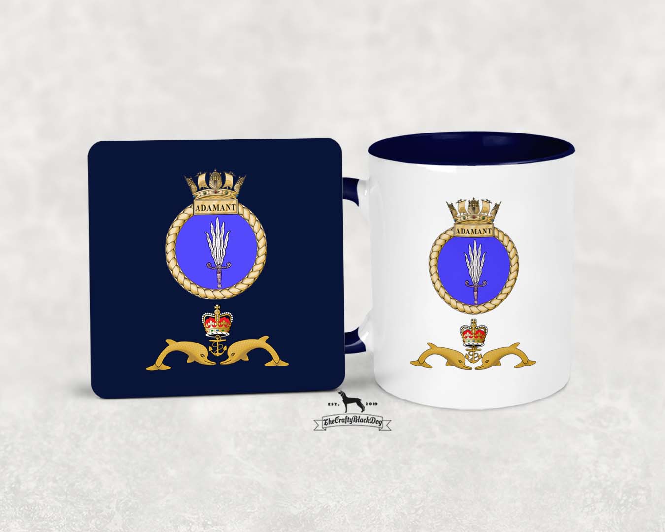 HMS Adamant - MUG and COASTER SET