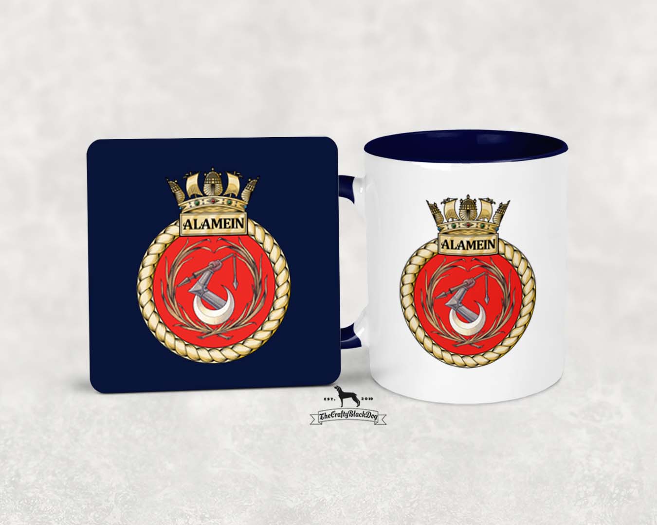 HMS Alamein - MUG and COASTER SET