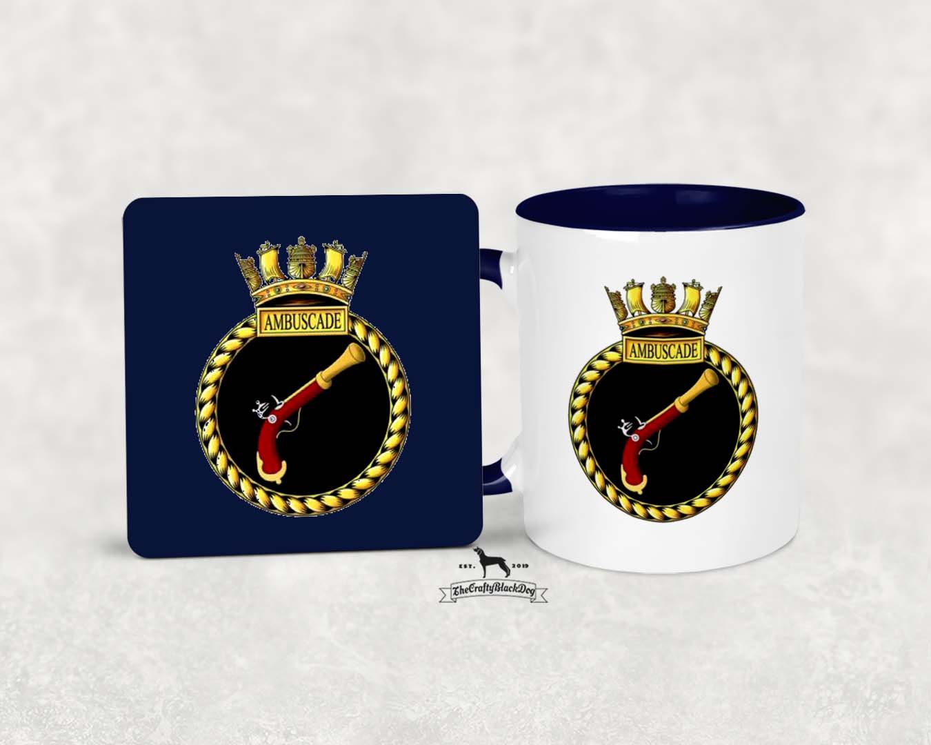 HMS Ambuscade - MUG and COASTER SET