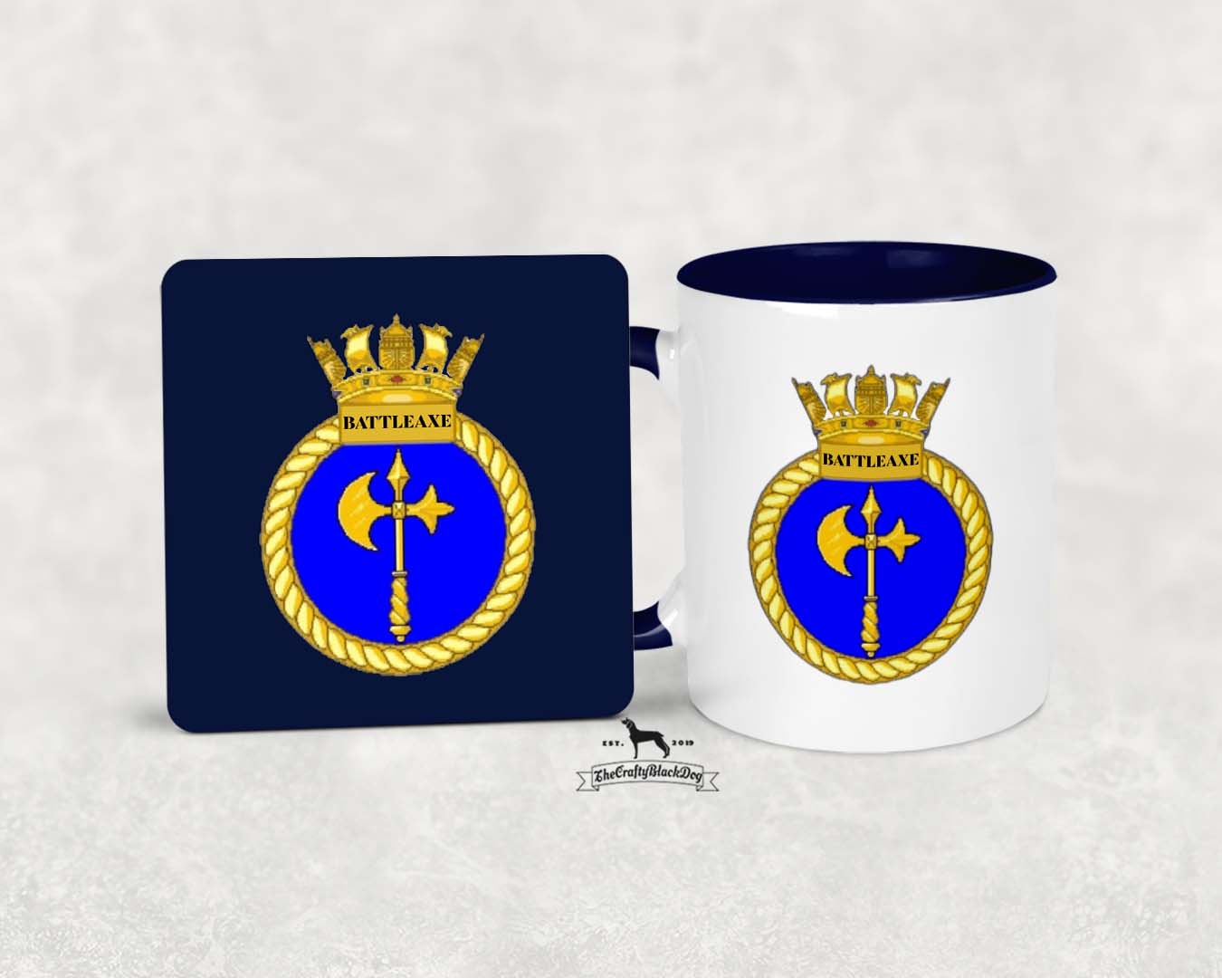 HMS Battleaxe - MUG and COASTER SET