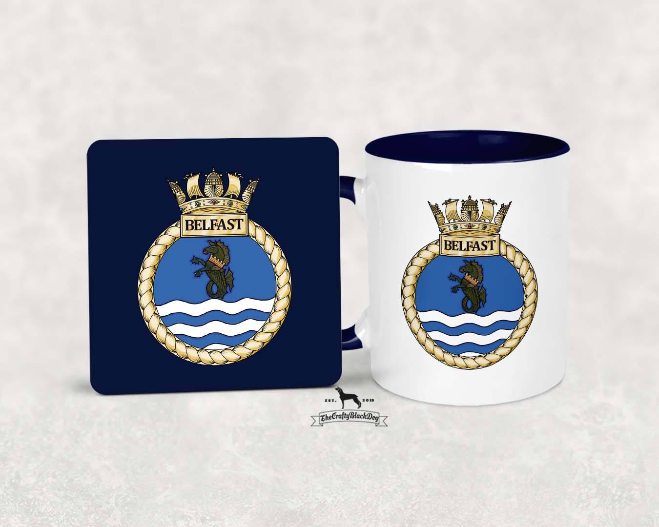 HMS Belfast - MUG and COASTER SET