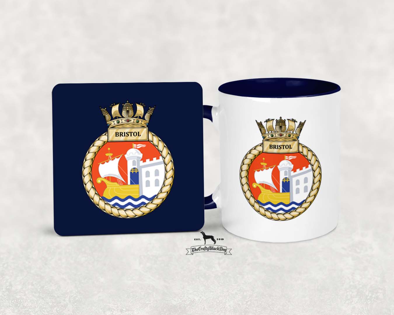 HMS Bristol - MUG and COASTER SET