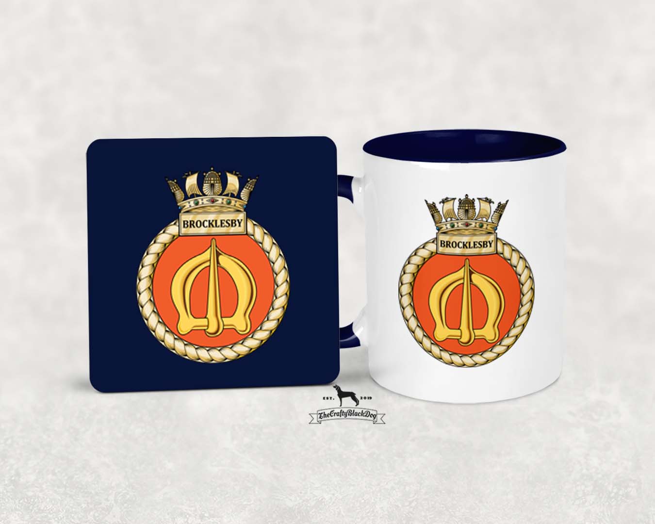 HMS Brocklesby - MUG and COASTER SET